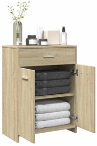 vidaXL Dulap de baie, stejar Sonoma, 60x33x80 cm, PAL