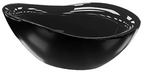 Cada freestanding Rune Oddny acril negru lucios 180x89 cm