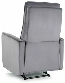 Scaun reclinabil Maxime Velvet, gri