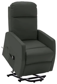 321369 vidaXL Fotoliu rabatabil cu ridicare, antracit, piele ecologică