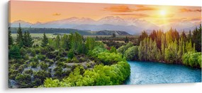 Tablou - Pădure peisaj montan (120x50 cm)