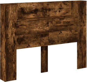 vidaXL Tăblie cap Stejar fumuriu 140 x 16,5 x 103,5 cm Lemn compozit