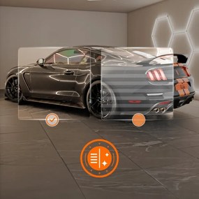 Plafonieră LED 384 W, 85-265 V, 4000 K, 484 x 243 cm, CRI 90, IP54, albă