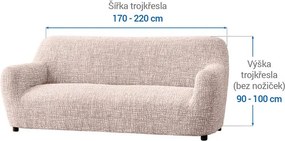 Gaico Huse cu două elastice GRAFITI NOU bej fotoliu triplu (l. 170 - 220 cm)