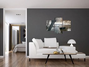 Tablou cu barca pe lac (90x60 cm)