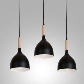 Lustră pe cablu NOAK WOOD 3xE27/60W/230V