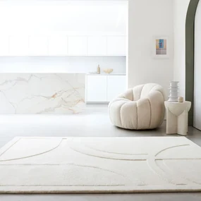 Covor alb din lână 120x170 cm Olsen – Asiatic Carpets