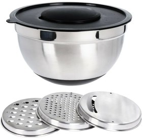 Castron din inox cu capac și răzătoare