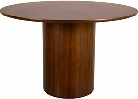 Masă RONDO, nuc, furnir/MDF, Ø120x76 cm