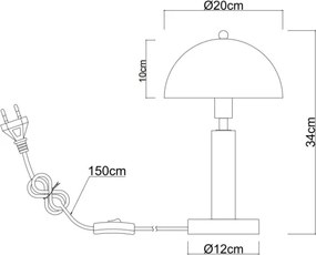 Globo 24868S - Lampă de masă JANIE 1xE14/40W/230V neagră
