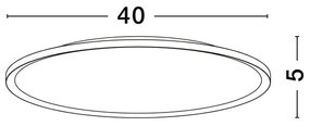 Plafoniera LED design slim ALMIRA aurie D-40cm
