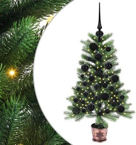 vidaXL Brad de Crăciun cu 150 LED cu suport Verde 90 cm PE