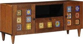 vidaXL Cabinet TV cu ușă castan 105 x 33 x 46 cm Lemn de mango solid