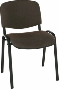 Scaun ISO NEW, maro inchis/negru, stofa clasica/metal, 53x58x83 cm