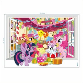 Autocolant de perete "My Little Pony 2" 70x50 cm