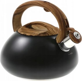 La mâna a doua: Ceainic cu fluier Klausberg KB 7565, 3 L, Baza groasa, Inductie, Negru/Maro