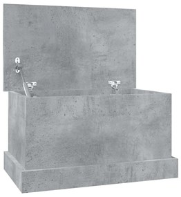 816500 vidaXL Cutie de depozitare, gri beton, 50x30x28 cm, lemn prelucrat