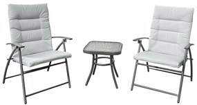 Set de grădină 1+2, gri/gri închis, MUSON