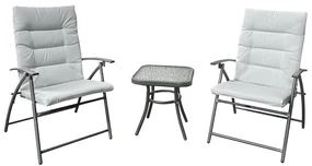Set de grădină 1+2, gri/gri închis, MUSON