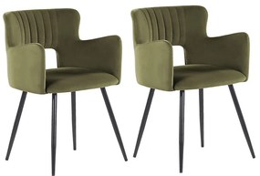 Set 2 buc scaune sufragerie Shelba (verde măslin) . 1075756