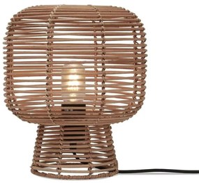 Veioza eco din bambus cu ratan Tanami h.30cm, nat
