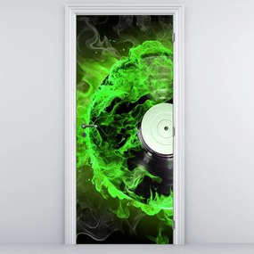 Fototapeta pentru ușă - CD verde  în foc (95x205cm)