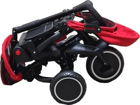 Tricicleta pliabila cu copertina Baby Care™ Folding Trike, Roti din spuma cauciucata EVA, Pedale si maner pentru parinti, Scaun reversibil cu rotire