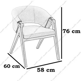 Scaun living tapitat,fag,Seria Special AST-650,Homs,60002