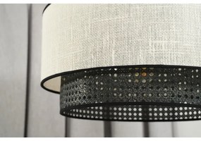 Lustră aplicată RATTAN Duolla YUTE 1xE27/15W/230V d. 45 cm crem/negru
