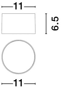 Spot aplicat, Plafoniera LED Luldo alb, 11cm
