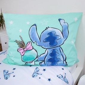 Lenjerie de pat pentru copii verde-mentă din bumbac pentru pat de o persoană 140x200 cm Lilo &amp; Stitch "Buddies" – Jerry Fabrics