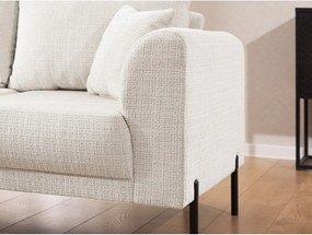 Colțar bej cu tapițerie din chenille (cu colț pe partea stângă/în formă de ”L”) Mauris – Ropez