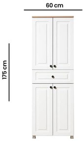 Dulap de haine Tuvantille 36 (Stejar safir + Negru). 1127779