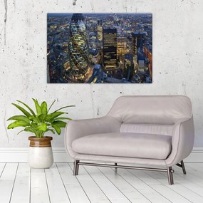Tablou - Panorama de seară a Londrei (90x60 cm)