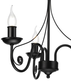 Lustră pe lanț DONATO 3xE14/40W/230V negru