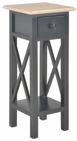 vidaXL Masă laterală, negru, 27 x 27 x 65,5 cm, lemn