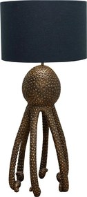 Lampa de masa, din rasina, cu abajur din in, Octopus