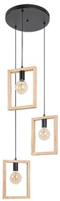 Lustra cu 3 pendule design industrial Indigo negru