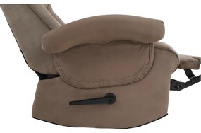 Fotoliu relaxant, cu funcţie electrică de vibraţie, textil gri maronie, SUAREZ