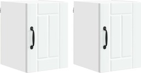 vidaXL Dulap de bucătărie 2 pcs Alb 30 x 31 x 40 cm Lemn compozit