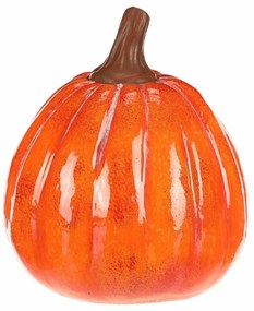 Decorațiune LED de toamnă Dovleac cu față, 14 x 13x 16 cm, ceramică