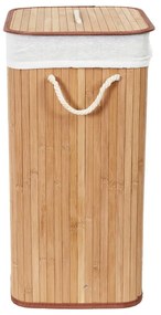 Coș de rufe în culoare naturală din bambus 78 l Bamboo – Compactor