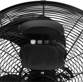 Ventilator puternic 100W, metalic de podea 45 cm negru Klausberg KB7517, lame din aluminiu, 100 W