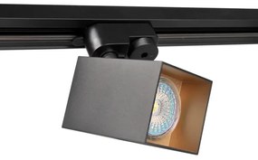 Spot pentru sistem de șină SQUARE 1xGU10/10W/230V negru