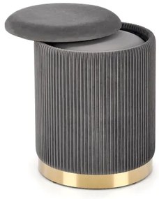 SET 2x taburet MONTY d. 36/66 cm gri/auriu