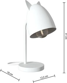 Atmosphera - Lampă de masă pentru copii OREILLES 1xE14/40W/230V albă