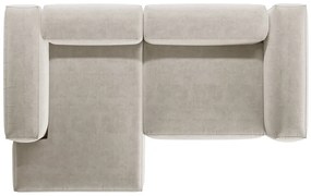 Colțar bej (cu colț pe partea stângă/cu șezlong) Bergamo – Cosmopolitan Design