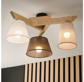Lustră aplicată Brilagi ANTHONY 3xE14/40W/230V stejar