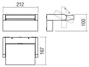 Redo 90584 - Aplică de exterior FLIP LED/20W/230V 3000K IP54 antracit