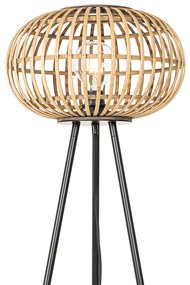 Lampă de podea tripod oriental din bambus - Amira